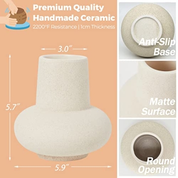 YANWE1 Small Ceramic Decorative Vase for Modern Homes