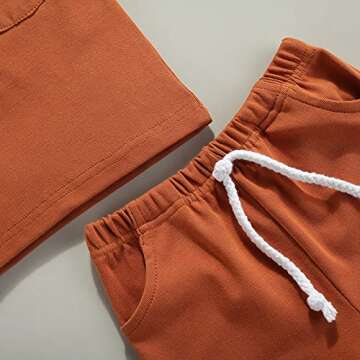 Karesoull Toddler Boy Clothes Summer Shorts Set Solid Sleeveless Pocket Tops Cotton Outfit 2PCS (Sleeveless Yellow, 2-3T)