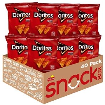 Doritos Nacho Cheese Chips - 40 Pack, 1 Ounce Each