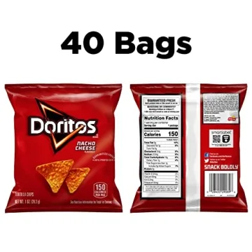 Doritos Nacho Cheese Chips - 40 Pack, 1 Ounce Each