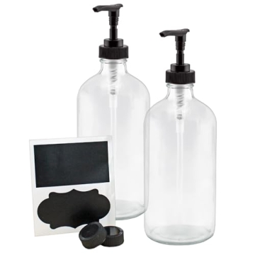 Elegant 16-Oz Glass Pump Dispensers for Every Home