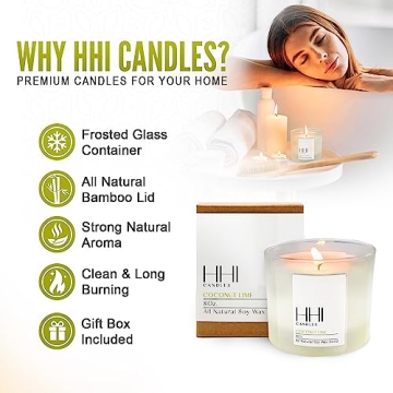 Eco-Friendly Coconut Lime Soy Candle | Long-Lasting Fragrance