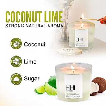 Eco-Friendly Coconut Lime Soy Candle | Long-Lasting Fragrance