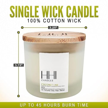 Eco-Friendly Coconut Lime Soy Candle | Long-Lasting Fragrance