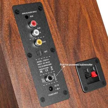 Saiyin Bluetooth Bookshelf Speakers, 40W X 2 Powered TV Speakers with 4 Inch Woofer, Turntable Speakers with Optical/AUX Input/Subwoofer Line Out for PC and TVs