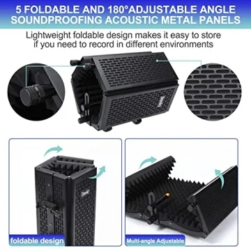 Dmsky Isolation Shield with Tripod Stand & Pop Filter