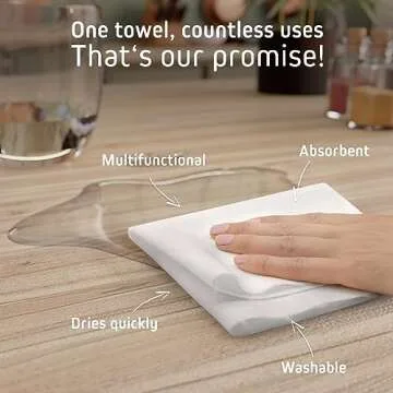 Ecolifestyle Reusable Paper Towels Washable – 3 Rolls, 20 Sheets (11"x11") | Made of Bamboo, Super...
