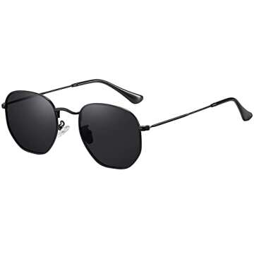 Stylish MEETSUN Polarized Hexagon Sunglasses for Men & Women - UV400 UV Protection & High Comfort