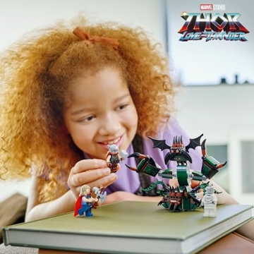 LEGO Marvel Thor Buildable Toy with Hammer and Monster Figure