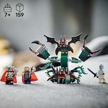 LEGO Marvel Thor Buildable Toy with Hammer and Monster Figure