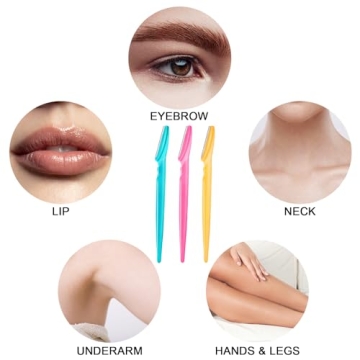 HFATMOS 12 Eyebrow Razors for Face & Body Hair Removal