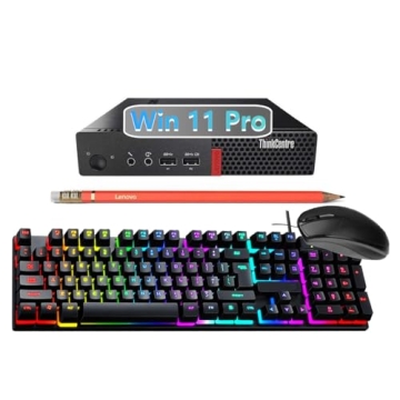 Lenovo ThinkCentre M710Q Mini Tiny Desktop PC with Windows 11 Pro, Core i5, 8GB RAM, 256GB SSD, Keyb...