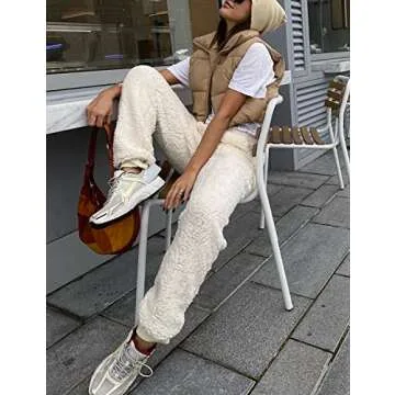 Yidarer Women's Full Zip Up Warm Crop Vest Sleeveless Puffer Vest Lightweight Padded Gilet(Khaki-M)