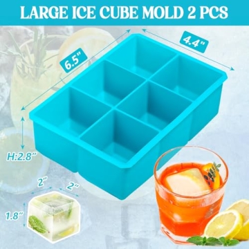 Webake Large Ice Cube Tray for Whiskey Cocktails
