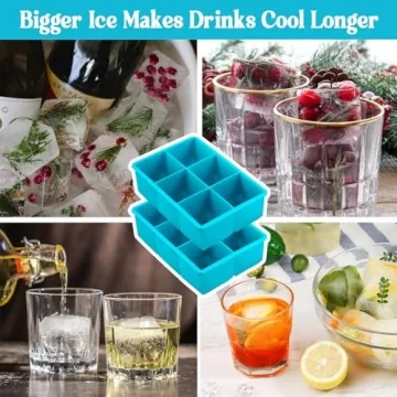 Webake Large Ice Cube Tray for Whiskey Cocktails