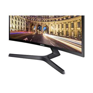 SAMSUNG 27" CF39 Series FHD 1080p Curved Computer Monitor, Ultra Slim Design, AMD FreeSync, 4ms response, HDMI, DisplayPort, VESA Compatible, Wide Viewing Angle, LC27F398FWNXZA, Black
