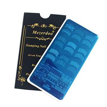 8Pcs Elephant Diamond Nail Stamping Plates Cartoon Animals Geometric Symbol Texture Lace Floral Nail Stamp Plate Ethnic Template Rectangle Nail Art Image Plate