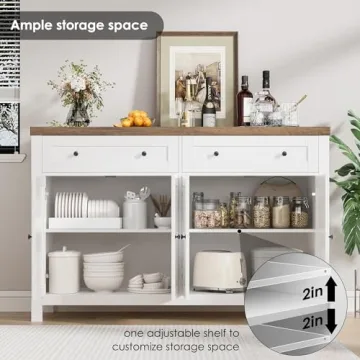 Stylish HOSTACK 55" Buffet Sideboard for Modern Spaces