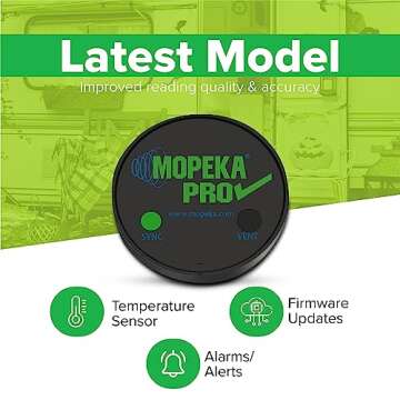 Mopeka Pro Check Universal Sensor - Wireless Propane Tank Gauge Sensor - BBQ and RV Must Have Accessories Indicate Outside Propane Tank Levels from Inside Your Camper - Oil, Gas, Diesel, Butane