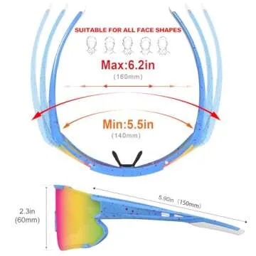 SPOTZRLXT Sports Sunglasses for Men Women UV400 Polarized