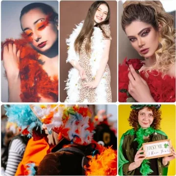 THARAHT Yellow Chandelle Turkey Feather Boa 2 Yards 40g for DIY Craft Home Dancing Wedding Party Halloween Costume Decoration Feather Boa