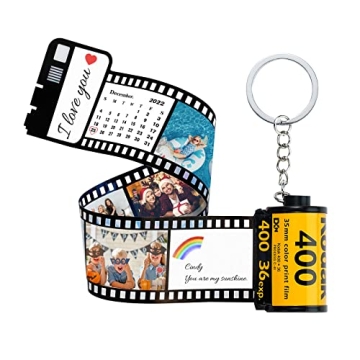 Personalized Film Roll Keychain - Custom Photo Camera Memory Reel Gift