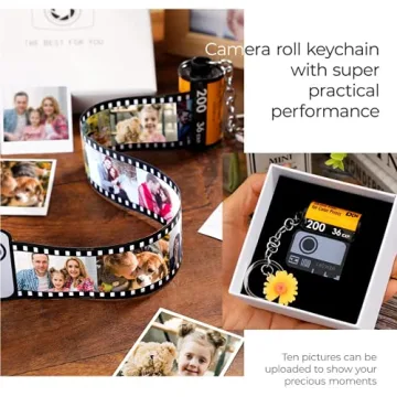 Custom Photo Camera Memory Reel Keychain Personalized Gift