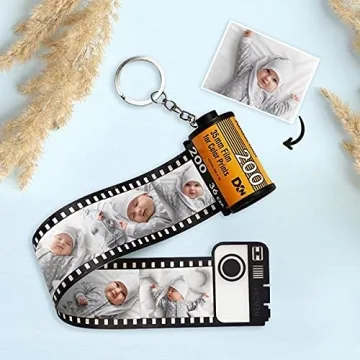 Custom Photo Camera Memory Reel Keychain Personalized Gift