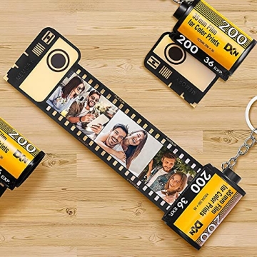 Custom Photo Camera Memory Reel Keychain Personalized Gift