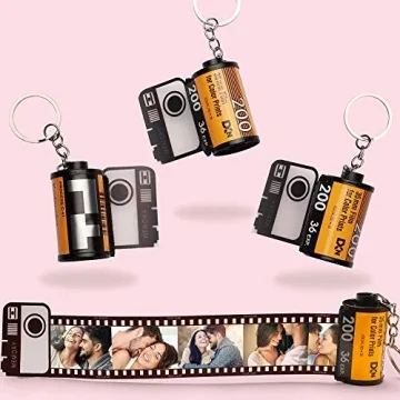 Custom Photo Camera Memory Reel Keychain Personalized Gift