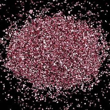 Crushed Glass Irregular Metallic Chips Sprinkles Chunky Glitter Light Pink 100g 2-4mm for Nail Arts ...