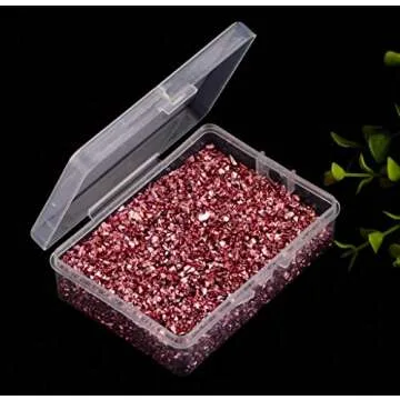 Crushed Glass Irregular Metallic Chips Sprinkles Chunky Glitter Light Pink 100g 2-4mm for Nail Arts Craft DIY Vase Filler Epoxy Resin Mold Scrapbooking Jewelry Making Decoration (Light Pink, 2-4mm)