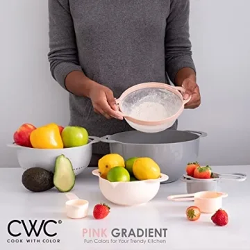 Nesting Bowls Set with Measuring Cups and Strainer
