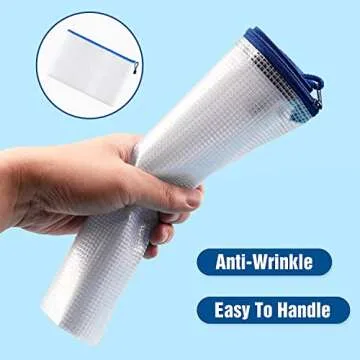 Mesh Zipper Pouch Bags, 36Pcs Zipper Pouches for Organizing, 8 Size 8 Color Waterproof Plastic Zipper Bag for Office School Supplies Game File Storage