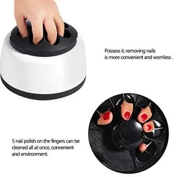 Acrylic Nail Remover Machine Nail Polish Remover, Fast Nail Gel Polish Remover Machine UV Nail Gel Removal Steamer Art Salon Tool 36W for Home Salon Beauty