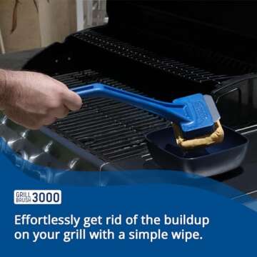 Grill Rescue BBQ Replaceable Scraper Cleaning Head, Bristle Free - Safe, Durable and Unique Scraper Tools for Cast Iron or Stainless-Steel Grates, Barbecue Cleaner (GB3000)