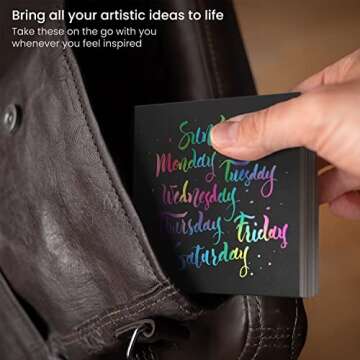 Arteza Scratch Paper Set - Colorful & Durable Art Supplies