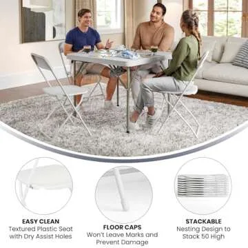 Hercules Folding Chairs Set for Events - 10 Pack