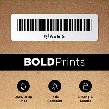 Aegis Adhesives - Compatible Direct Thermal Labels Replacement for DYMO 30346 (1/2" X 1-7/8") Library Barcode - Use with Labelwriter 450, 450 Turbo, 4XL Printers (12 Rolls)