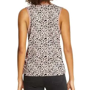 Dokotoo Womens Tops Dressy Casual Leopard Print Crewneck Sleeveless Slim Fit Summer Lightweight Tank Tops Leopard Small