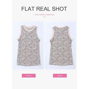 Dokotoo Womens Tops Dressy Casual Leopard Print Crewneck Sleeveless Slim Fit Summer Lightweight Tank Tops Leopard Small