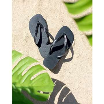 Havaianas Men's Top Flip Flop Sandals, Black, Size 13 M US