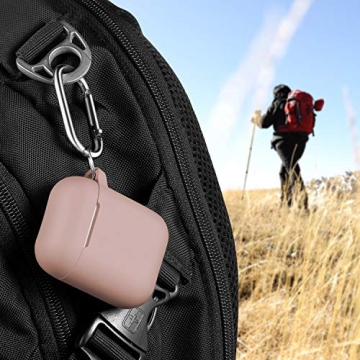 R-fun AirPods Case Cover - Soft Silicone with Keychain