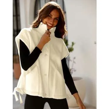 Oversized Fleece Vest for Women - Stylish Sherpa Jacket