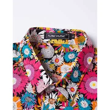 Vintage Floral Dress Shirt for Men - Stylish 70s Look