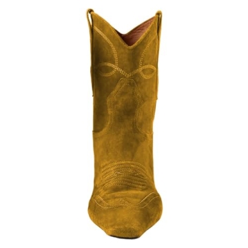 FSJ Women's Square Toe Low Heel Ankle Booties - Comfort & Style