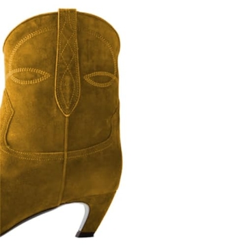 FSJ Women's Square Toe Low Heel Ankle Booties - Comfort & Style