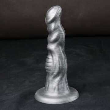 Baquick 8.6in Monster Dildo Dragon with Strong Suction Cup G-spot Realistic Dildos Penis for Hands-Free Play, Pussy Anal Plug Adult Couple Sex Toys & Game, Grey