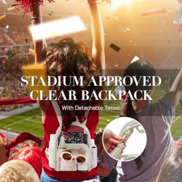 Missnine Clear Backpack - Stylish PVC Stadium Approved Bag