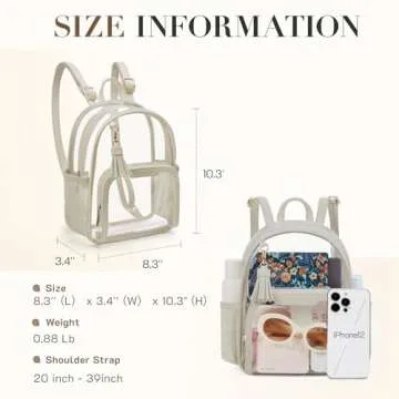 Missnine Clear Backpack - Stylish PVC Stadium Approved Bag